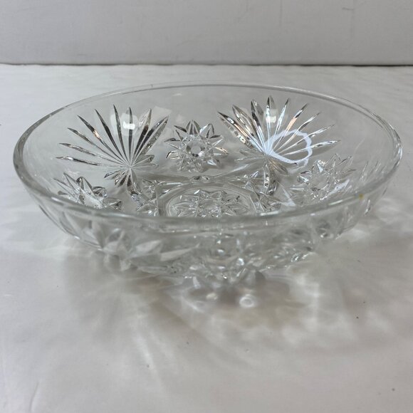 Anchor Hocking Crystal Candy Dish Lid Textured Starburst Design Decor Vintage - Picture 3 of 10